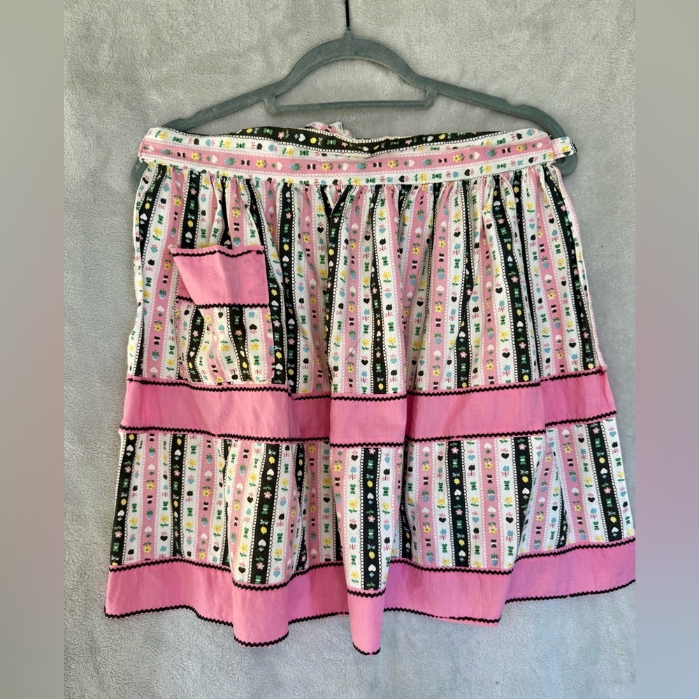 Vintage Pink and Black Apron